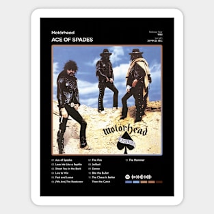 Motörhead - Ace of Spades Tracklist Album Magnet